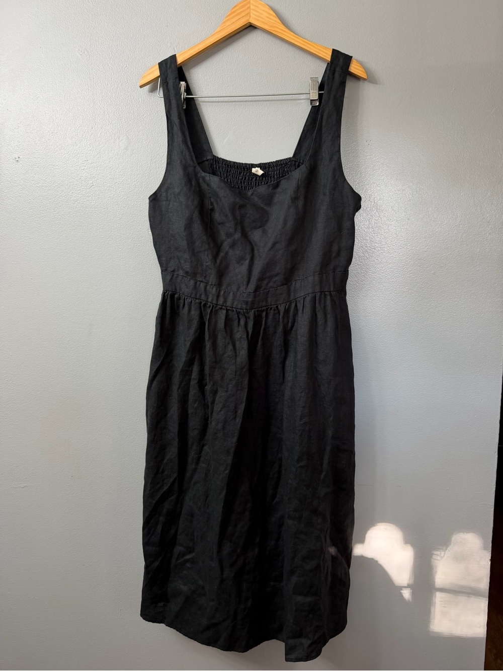 Grace Cove Women's Black Sleeveless Linen Midi Dress XXL